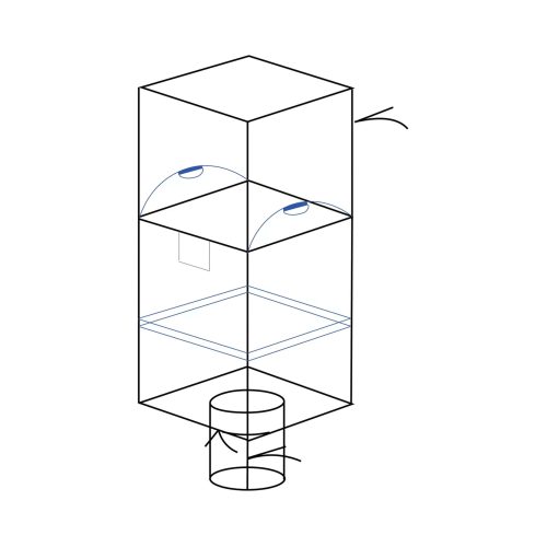 Maxisaco 1200 kg Tubular de 2 Asas Jumbo 90X90X105 cm Pack de 10 Unidades